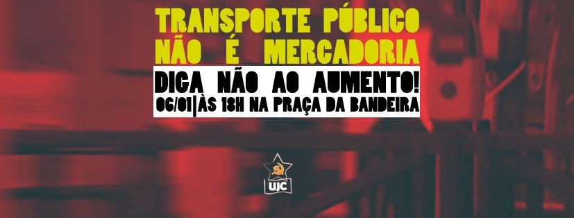 UJC, em Joinville, na luta contra o aumento da tarifa de ônibus.