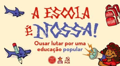 A escola é nossa! Ousar lutar por uma educação popular. Arte: Thiago Santin / PCB.